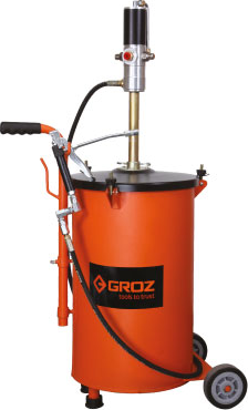 Нагнетатель смазки GROZ GR45430 пневматический (50:1), объем 30 кг [GR45430]