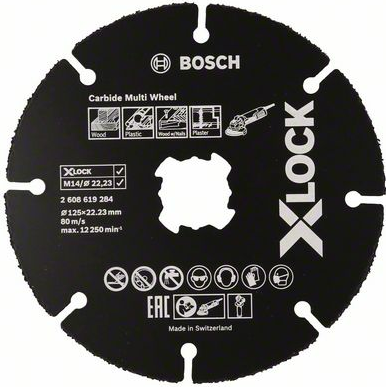 Твердосплавный диск универсальный X-LOCK BOSCH 125х22.2 мм Multi Wheel [2608619284]