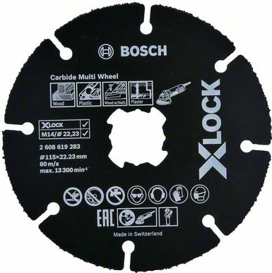 Твердосплавный диск универсальный X-LOCK BOSCH 115х22.2 мм Multi Wheel [2608619283]