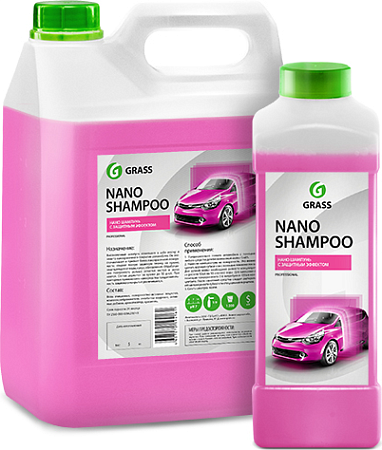 Автошампунь для ручной мойки GRASS Nano Shampoo (1 л) [136101]