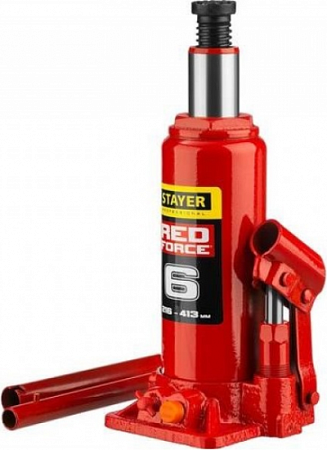 Домкрат бутылочный STAYER 43160- 6 "RED FORCE" (6 т - 216/413 мм) [43160-6_z01]