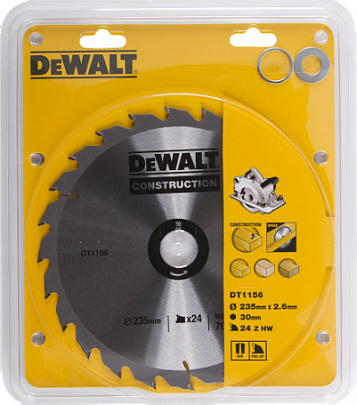 Пильный диск универсальный DeWALT 235х24тх30 мм Construction DT1156-QZ [DT1156-QZ]
