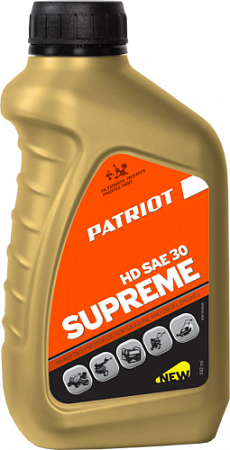 Масло для 4-тактных бензиновых двигателей PATRIOT SAE 30 SUPREME HD 0,592 л [850030629]