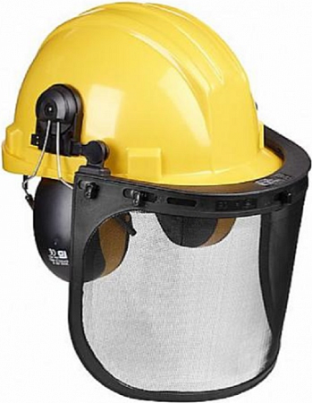 Шлем защитный CHAMPION комбинированный (шлем + наушники + сетка) С1001 [C1001]