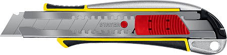 Нож с автостопом металлический Stayer KSM-18A сегментированные лезвия 18 мм 09143_z01