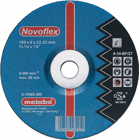 Шлифовальный круг по металлу METABO 150x6,0х22,23 мм Novoflex SP [617137000]