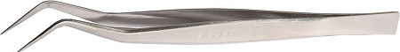 Пинцет ЗУБР 22211-3-160, изогнутый, нерж. сталь для электроники и точной механики [22211-3-160]