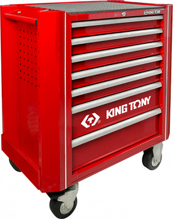 Набор инструментов KING TONY 934A-010MRV в 13 ложементах, 286 предметов, в тележке 7 полок