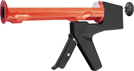 Пистолет для герметика MATRIX 310 мл, "полуоткрытый", противовес, круглый шток 8 [88666]