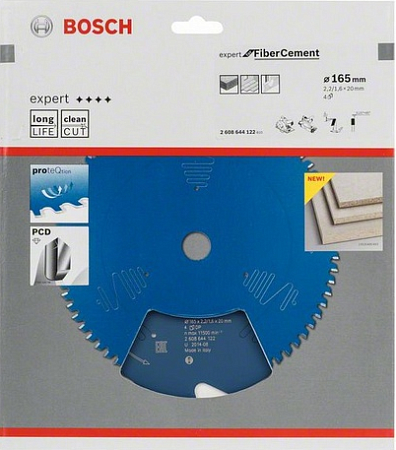 Пильный диск по фиброцементу BOSCH 165х4х20 Expert for Fiber Cement [2608644122]